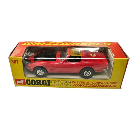Corgi Whizzwheels Chevrolet Corvette Stingray Metallic Pink No. 387 (1)