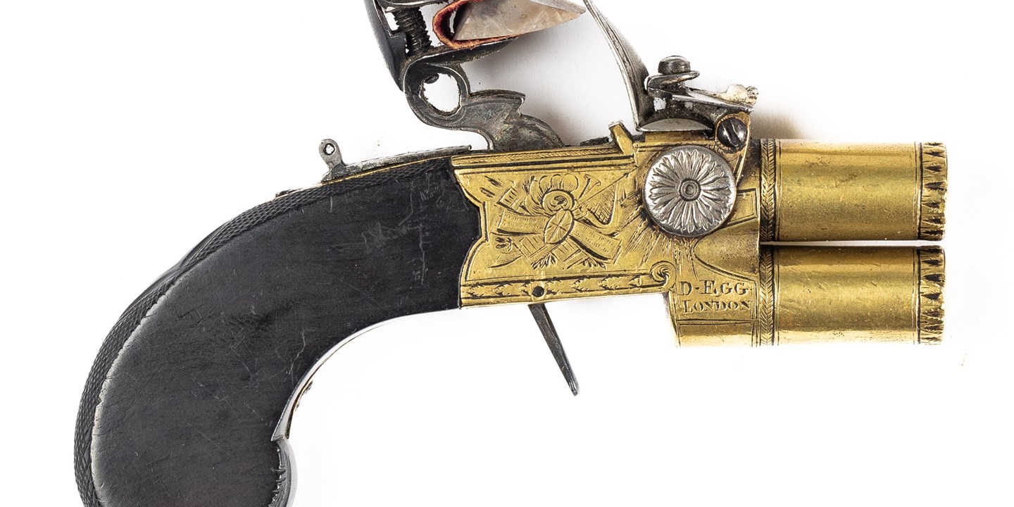 A Pair Of Double Barrelled Muff Pistols By Durs Egg
