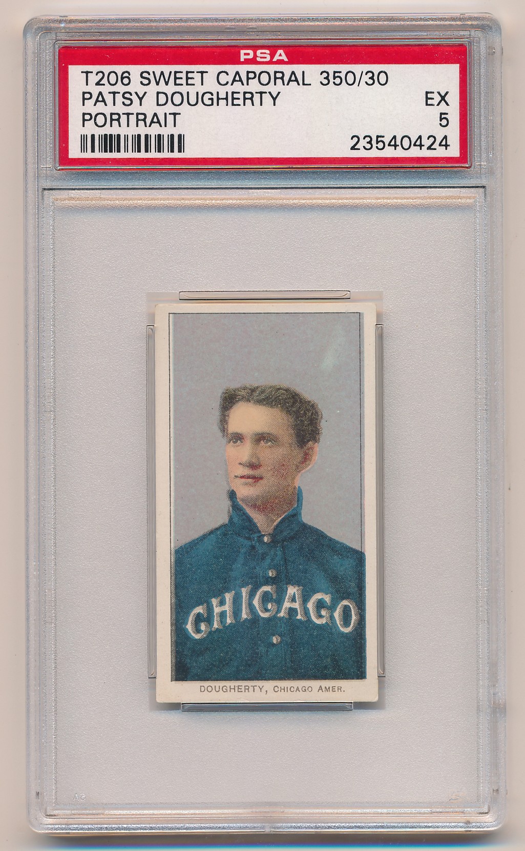 Patsy Dougherty, Baseball card T206 PSA Graded, Sold for £290 in October 2023
