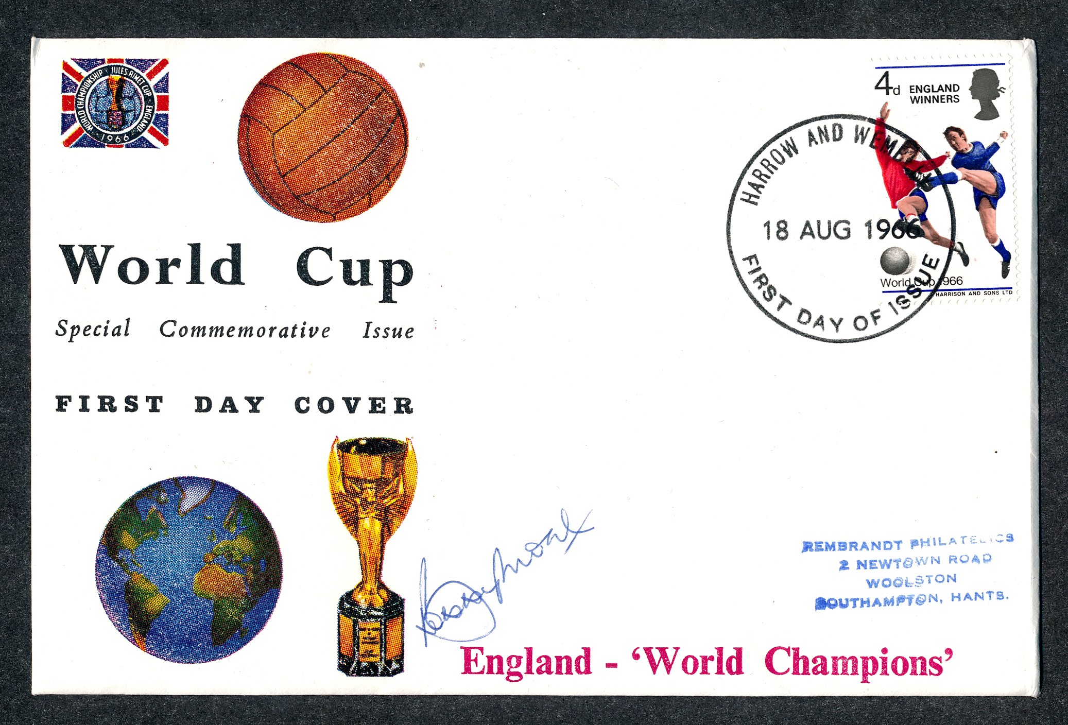 1966 Signed World Cup FDC