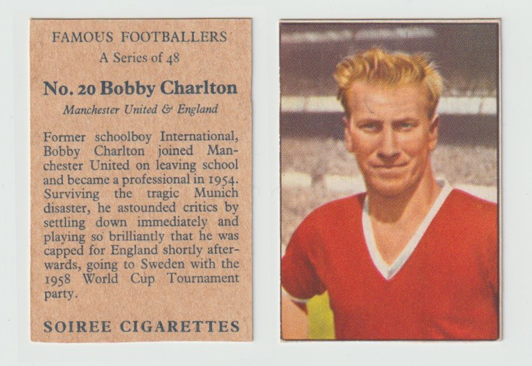 SOIREE 1958 BOBBY CHARLTON CARD